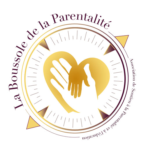 Logo La Boussole de la Parentalité - Julie Berthet Graphiste